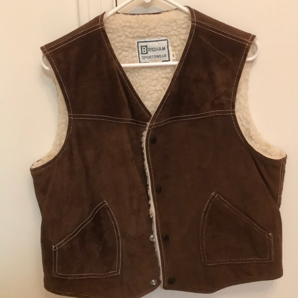 Western style leather vest, size Medium